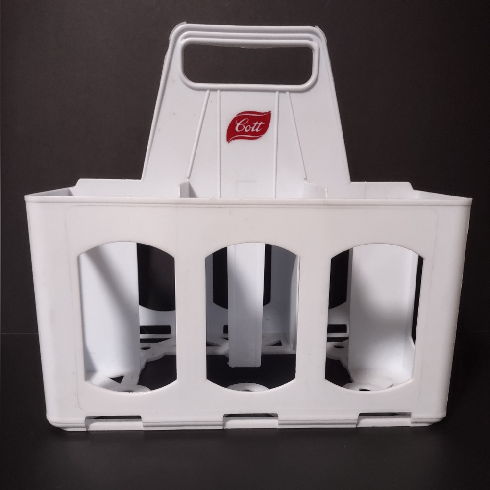 Cott Coca Cola Plastic White Bottle Carrier 6pc Crate